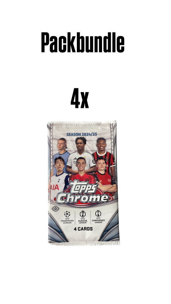 4er Packbundle 4x Packs 2024/25 Topps Chrome UCC