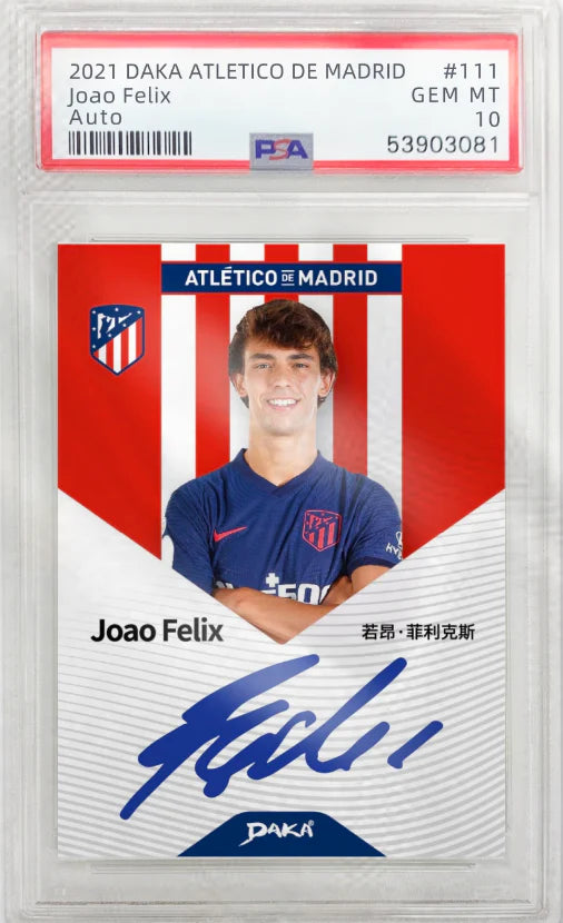 Daka Atletico Madrid Team Set 2021/22 – Premium Box mit PSA-Slab Karte