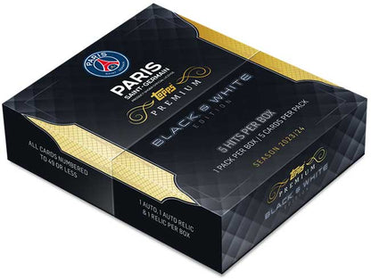 Topps Premium Black & White Edition Paris Saint-Germain 2023-24 Soccer Cards Box