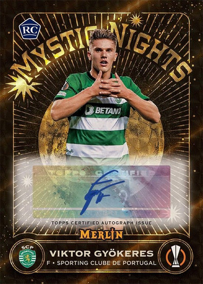 (LAMINE YAMAL ROOKIE MÖGLICH) Topps Merlin Chrome UEFA Club Competition Hobby Box 2023-24