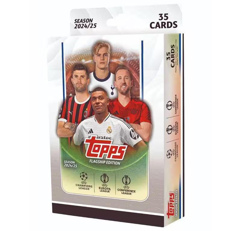 Topps UEFA Club Competitions Soccer Cards Hanger Box 2024/25