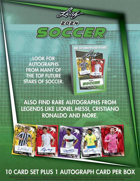 2024 Leaf Soccer Blaster (JEDE BOX 1 AUTOGRAMM GARANTIERT)