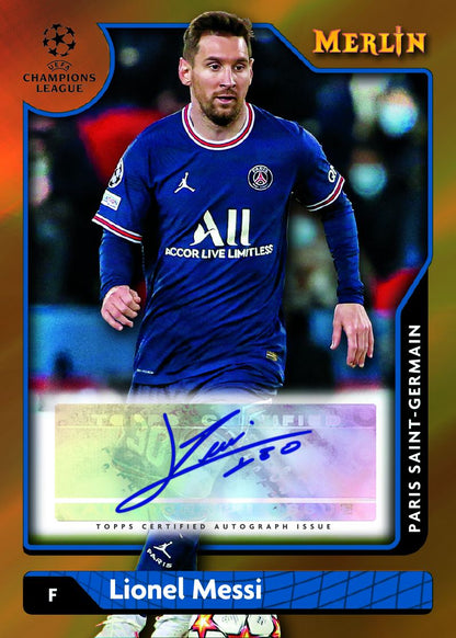 2021-22 TOPPS Merlin Chrome UEFA Champions League Soccer Hobby Box
