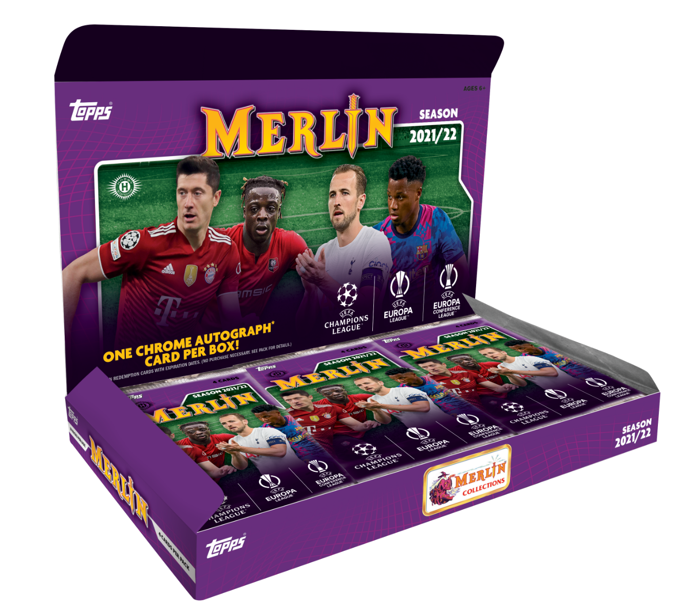 2021-22 TOPPS Merlin Chrome UEFA Champions League Soccer Hobby Box