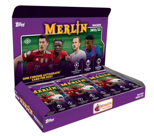 2021-22 TOPPS Merlin Chrome UEFA Champions League Soccer Hobby Box