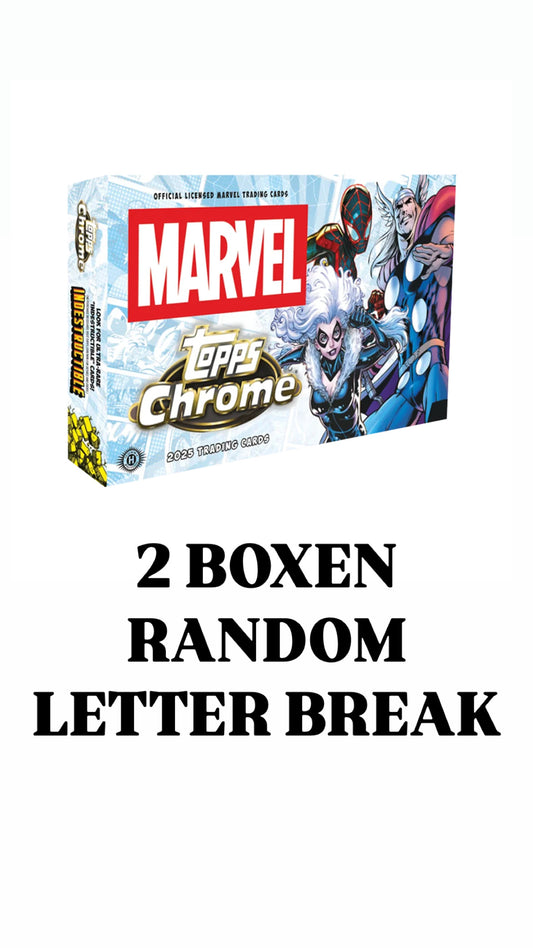 2x Topps 2025 Marvel Chrome Hobby Box Random Letter Break #1