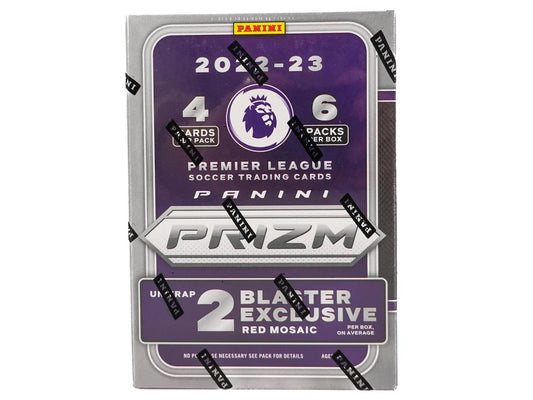 2022/23 Panini Prizm Premier League EPL Soccer 6-Pack Blaster (Red Mosaic Prizms)
