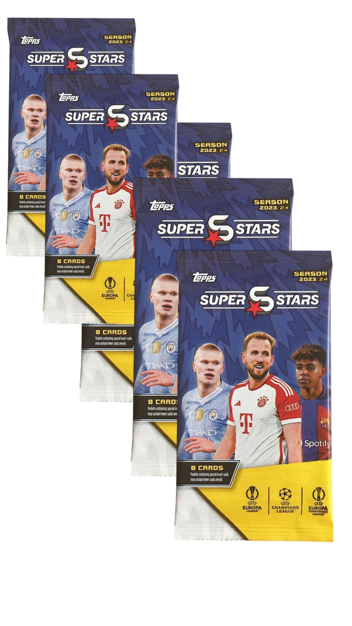 Topps UCL Superstars 2023/24 - 5 Booster (LAMINE YAMAL ROOKIE MÖGLICH)