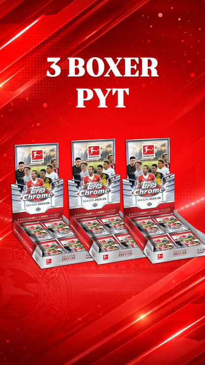 #2 PYT Pick your Team  | Topps 2025-26 Bundesliga Chrome | 3 Boxen (Box Break)