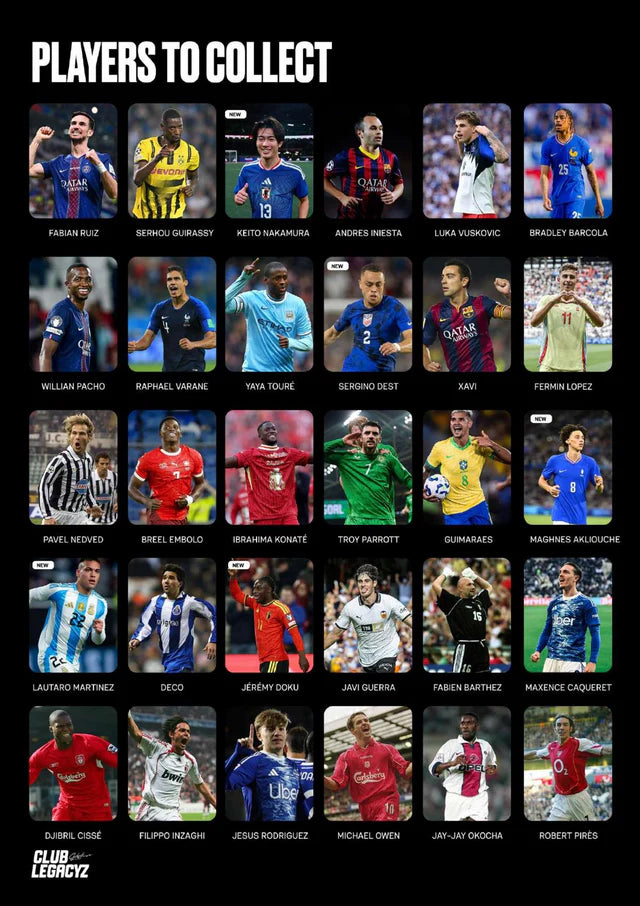 Club Legacyz - Icons 4th Edition World Heroes Football Cards Display