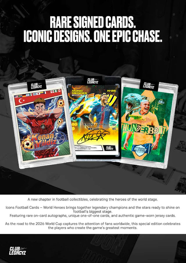 Club Legacyz - Icons 4th Edition World Heroes Football Cards Display