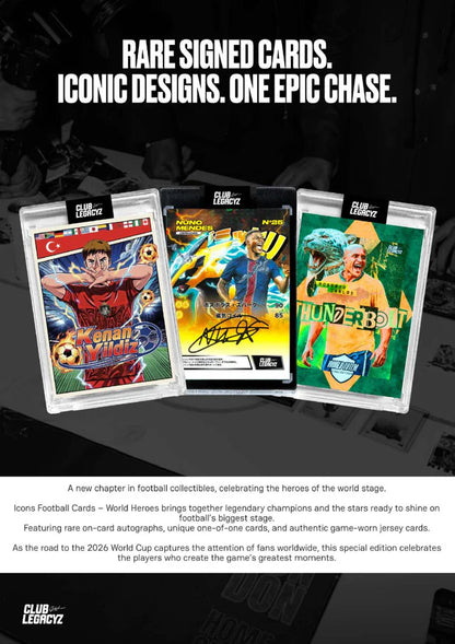Club Legacyz - Icons 4th Edition World Heroes Football Cards Display