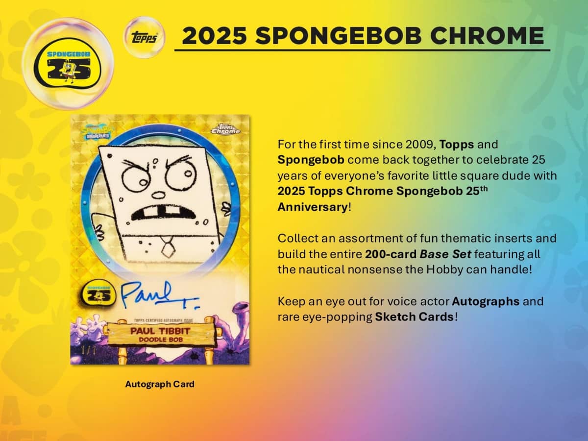 2025 Topps Chrome® SpongeBob 25th Anniversary-Value   Box