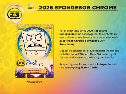 2025 Topps Chrome® SpongeBob 25th Anniversary-Value   Box