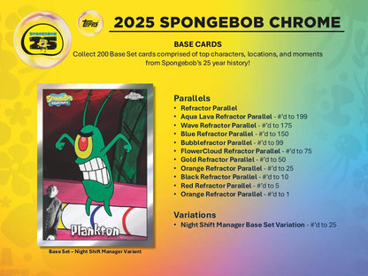 2025 Topps Chrome® SpongeBob 25th Anniversary-Value   Box
