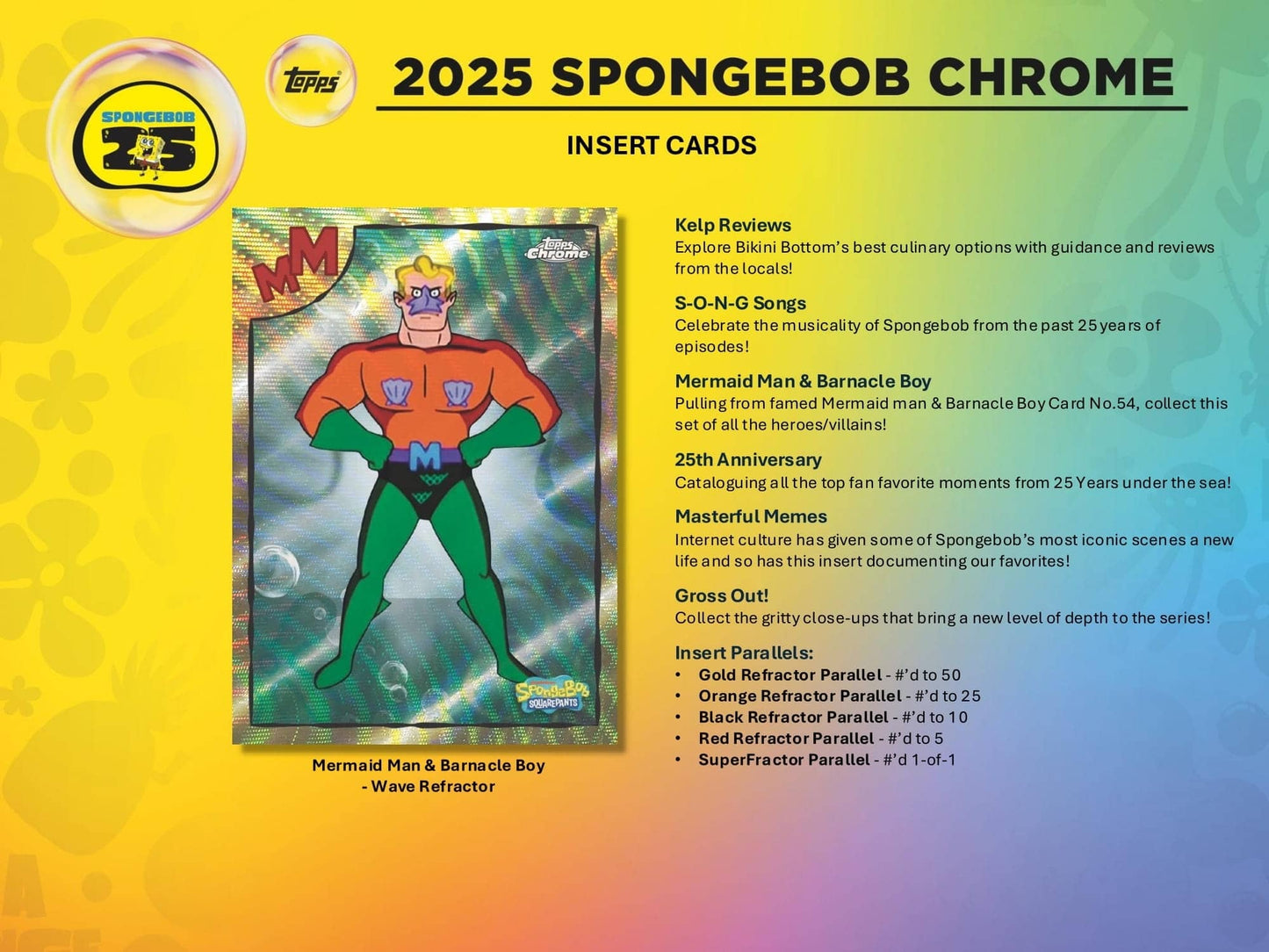 2025 Topps Chrome® SpongeBob 25th Anniversary-Value   Box