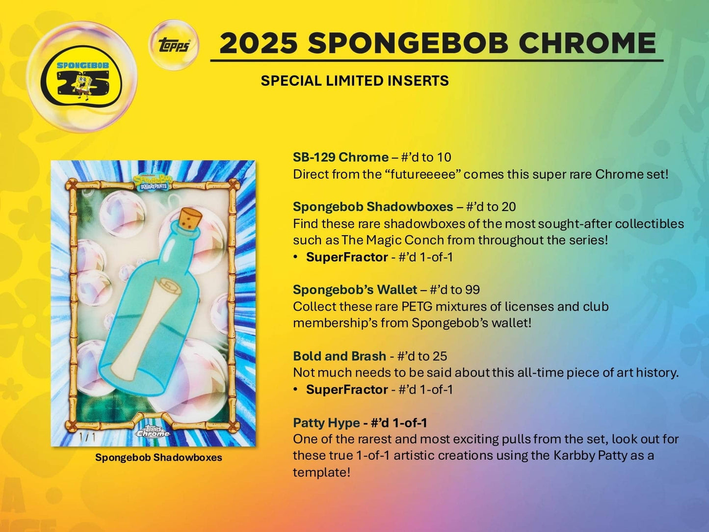 2025 Topps Chrome® SpongeBob 25th Anniversary-Value   Box
