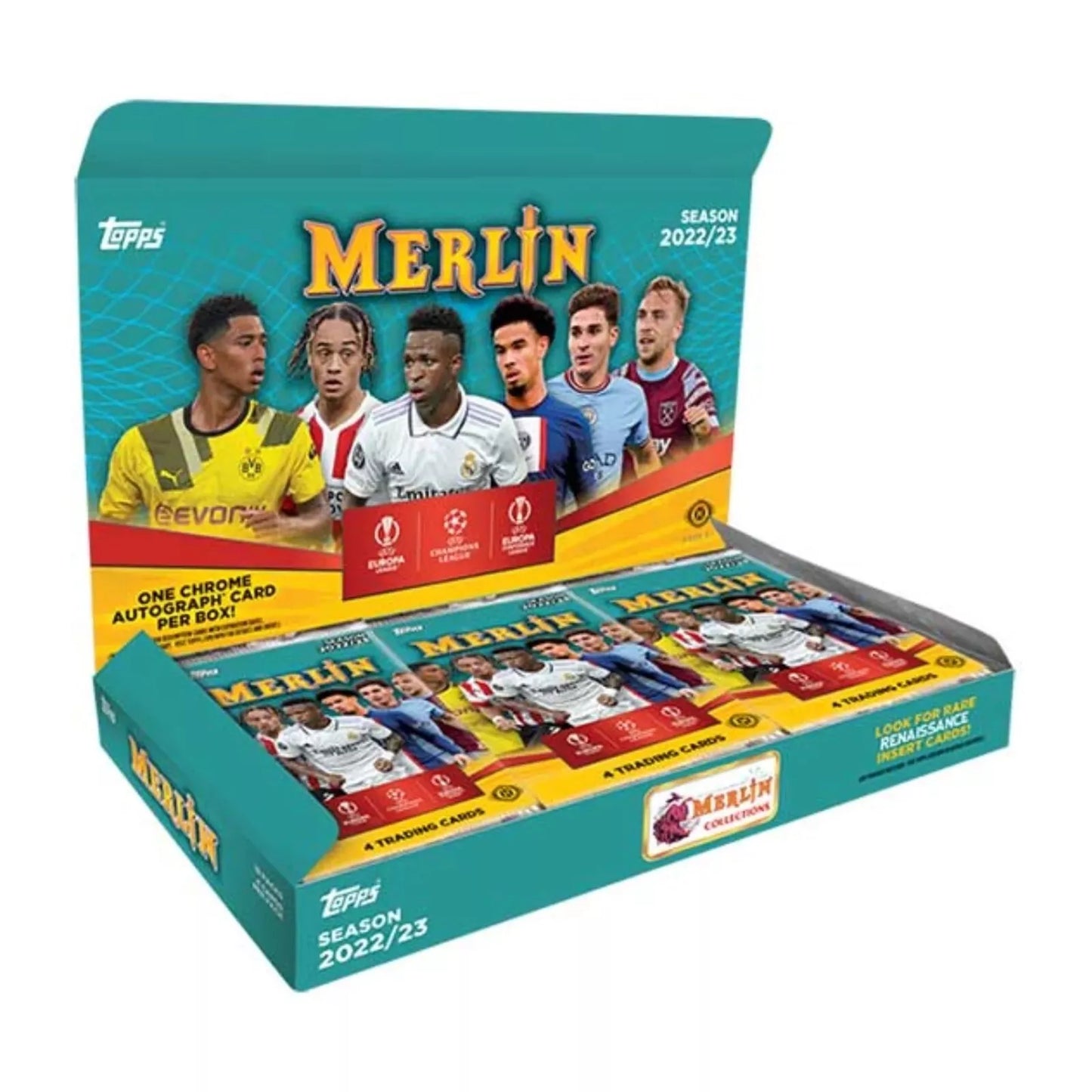 TOPPS Merlin Chrome UEFA Club Competitons Hobby Box 2022-23
